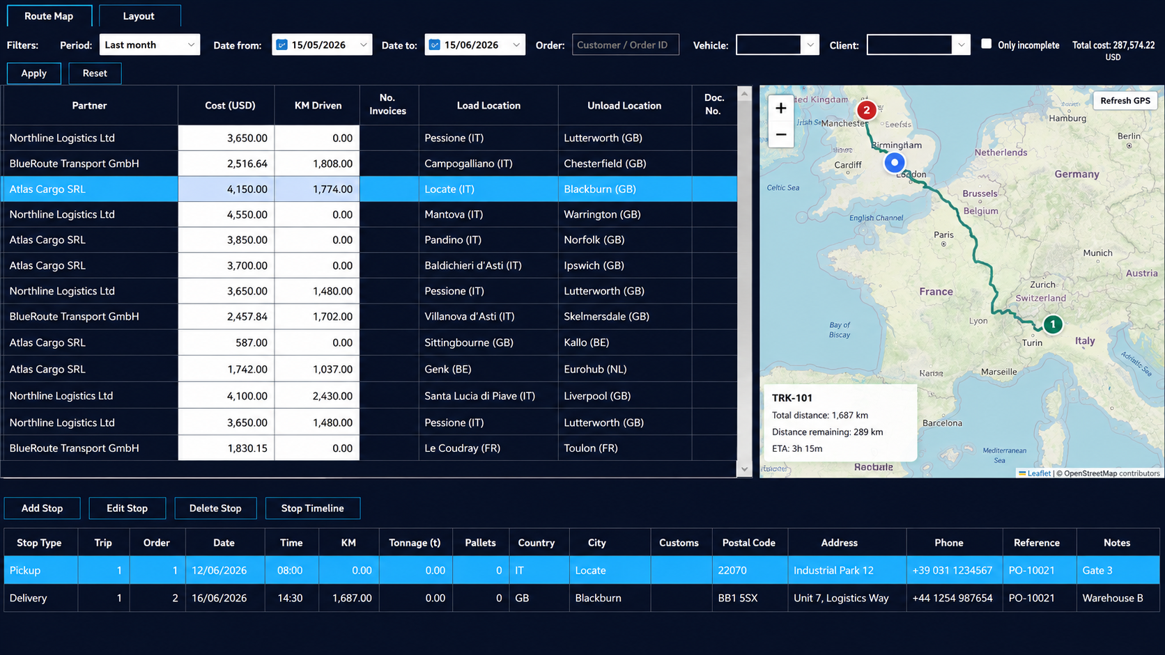 MenV4 Orders mini map app screen